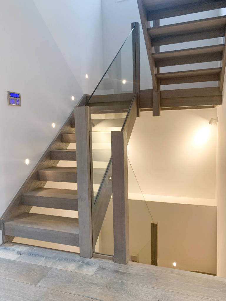 Timber Open Risers Stairs 4- AL3, St. Albans - Railing London